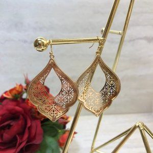 3/$20 Moroccan Style Gold Filigree Earrings